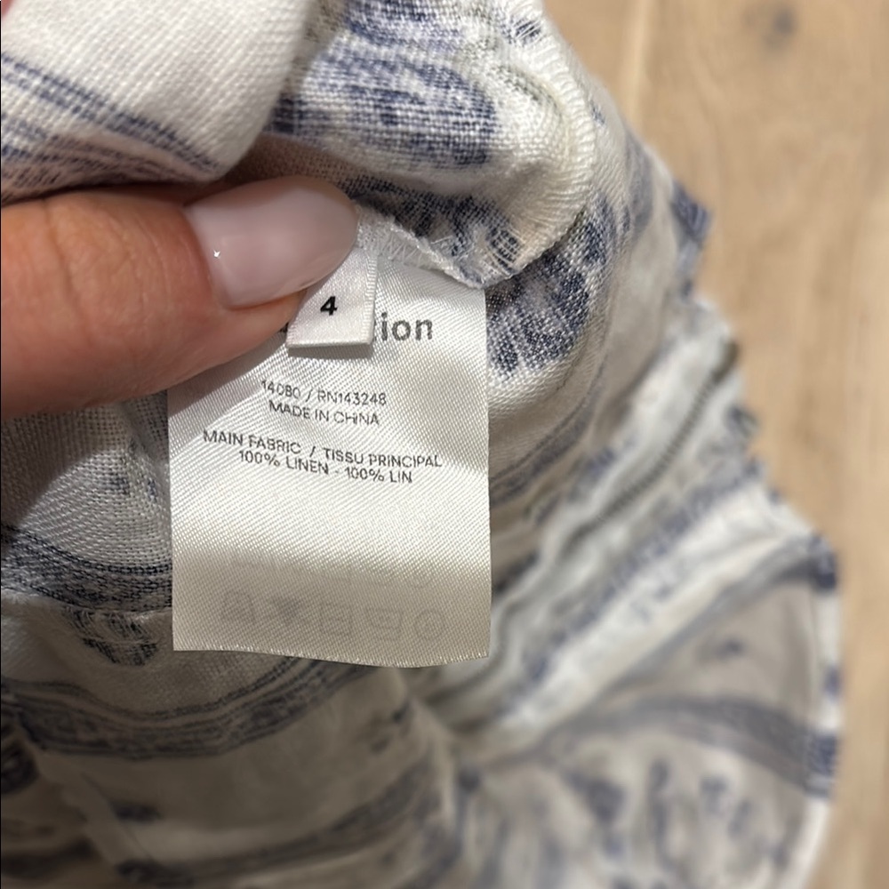 Reformation White and Blue Fitted Camisole - Picture 4 of 4